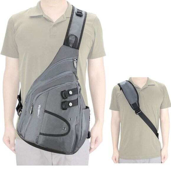Advanced Sling Backpack in Elegant Gray - Perfect for Active Lifestyles - Picture 2 of 6